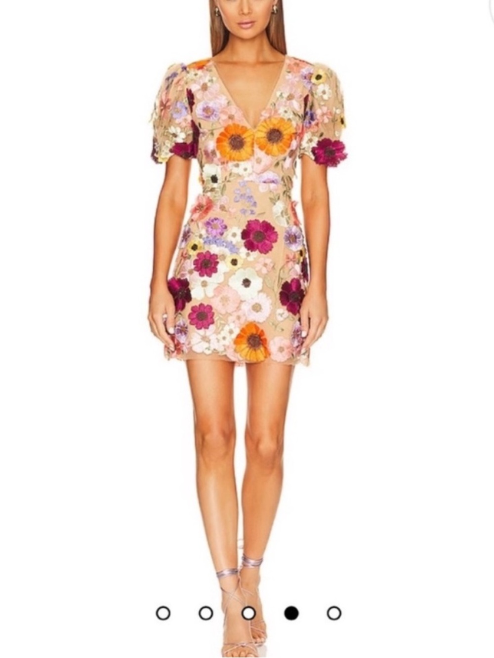 elliatt rosalind 3 floral applique embellished statement mini dress size XL NEW - Picture 12 of 15